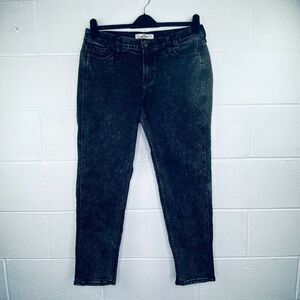 Hollister Women's 28 Skinny Jeans Black Gray Acid Wash Cotton Blend Stretch A